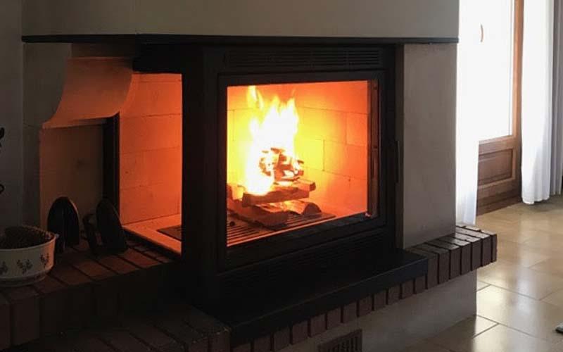 Insert bois Totem Fire sur-mesure latéral