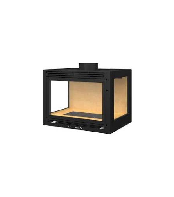 Insert bois Totem Fire sur-mesure 3 faces